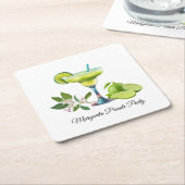 Margarita Private Party スクエアペーパーコースター (アングル)