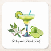 Margarita Private Party スクエアペーパーコースター (正面)
