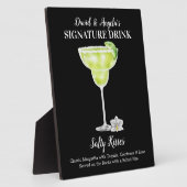 Margarita Saltyキス・このドリンクをパーソナライズ フォトプラーク (側面)