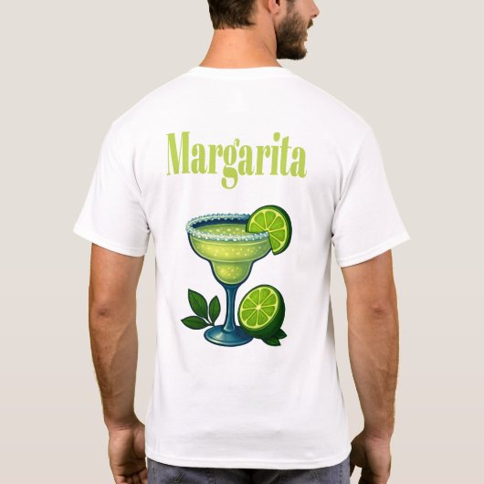 Margarita T-Shirt – Retro Lime Green Cocktail Tシャツ (裏面)