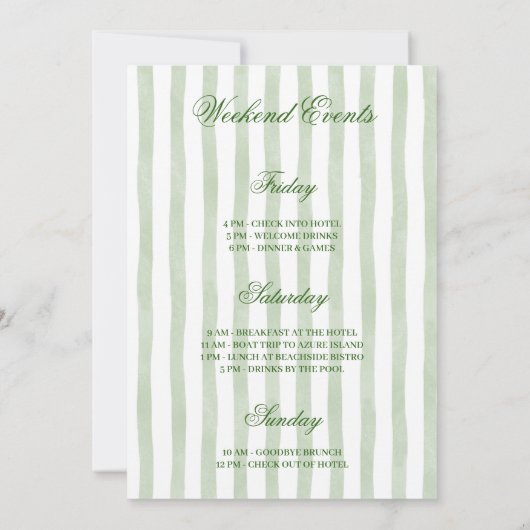 Margaritas and lime Bridal shower 招待状 (裏面)