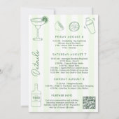 Margaritas and Matrimony Social Club Bachelorette 招待状 (裏面)