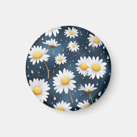 MARGARITAS BLANCA FONDO AZUL マグネット (正面)