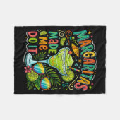 Margaritas Made Me Do It Cinco De Mayo フリースブランケット (正面(横))