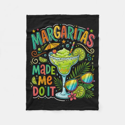 Margaritas Made Me Do It Cinco De Mayo フリースブランケット (正面)