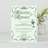 Margaritas & Matrimony Bachelorette Weekend Party 招待状 (スタンド正面)