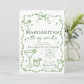 Margaritas pool scribble Party Cocktail ブライダル 招待状 (スタンド正面)
