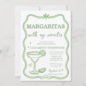 Margaritas pool scribble Party Cocktail ブライダル 招待状 (正面)