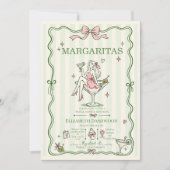 Margaritas pool scribble Party Cocktail ブライダル 招待状 (正面)