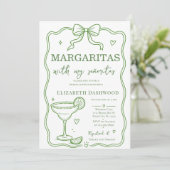 Margaritas pool scribble Party Cocktail ブライダル 招待状 (スタンド正面)