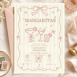 Margaritas pool scribble Party Cocktail ブライダル 招待状