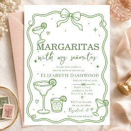 Margaritas pool scribble Party Cocktail ブライダル 招待状