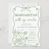 Margaritas pool scribble Party Cocktail ブライダル 招待状 (正面)