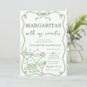 Margaritas pool scribble Party Cocktail ブライダル 招待状 (スタンド正面)