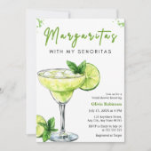 Margaritas with my Senoritas  Bridal Shower 招待状 (正面)