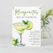 Margaritas with my Senoritas  Bridal Shower 招待状 (スタンド正面)