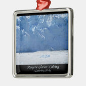 Margerieの氷河出産またはグレーシャー入江アラスカ メタルオーナメント (左)