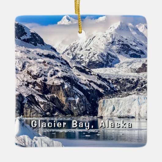 Margerie Glacier, Glacier Bay，アラスカクルージング, セラミックオーナメント (正面)
