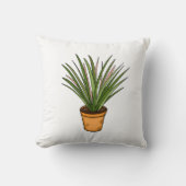 Marginata手描き植物 クッション (正面)