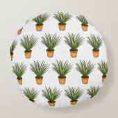 Marginata手描き植物 ラウンドクッション (裏面)