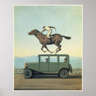 MARGRITTEの競馬車のファインアートポスター ポスター