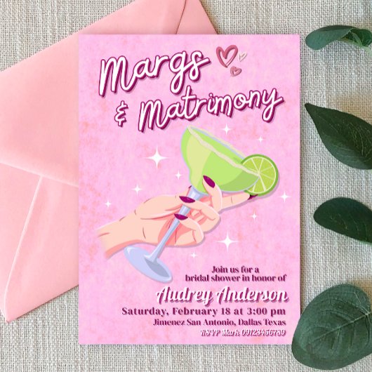 Margs and Matrimony - Bridal Shower Invitation 招待状