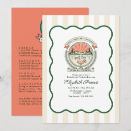 Margs Mallards & Matrimony 湖のバチェラー・パーティー 招待状