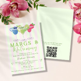 Margs & Matrimony ストライプQRコード ブライダルシャワー 招待状