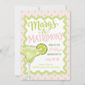 Margs & Matrimony バチェラー・パーティ | トロピカル・ガールズ 招待状 (正面)