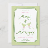 Margs & Matrimony バチェロレッテピンクの旅程 招待状 (正面)