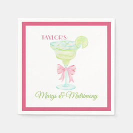 Margs & Matrimony ブライダルシャワーパーティーの招待状 スタンダードカクテルナプキン