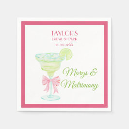 Margs & Matrimony ブライダルシャワーパーティー招待状 スタンダードカクテルナプキン