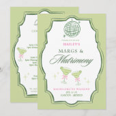 Margs & Matrimony Bachelorette Coquette 招待状 (正面/裏面)