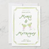 Margs & Matrimony Bachelorette Itinerary 招待状 (正面)