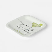 Margs & Matrimony Green Lime Bridal Shower ペーパープレート (傾斜あり)