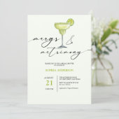 Margs & Matrimony Green Lime Bridal Shower 招待状 (スタンド正面)