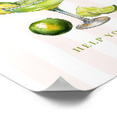 Margs & Matrimony Margarita Bar Sign ポスター (角)