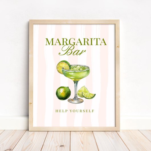 Margs & Matrimony Margarita Bar Sign ポスター