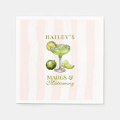Margs & Matrimony Margarita Bridal Shower スタンダードカクテルナプキン (正面)