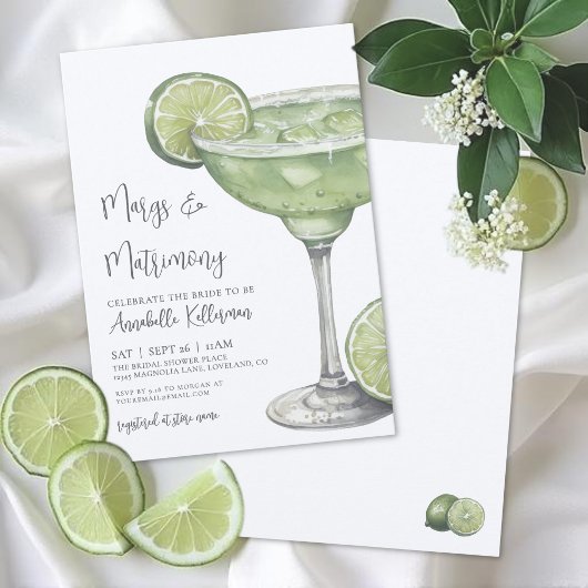 Margs & Matrimony Margarita Bridal Shower 招待状