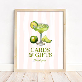 Margs & Matrimony Margarita Bridal Shower Sign ポスター