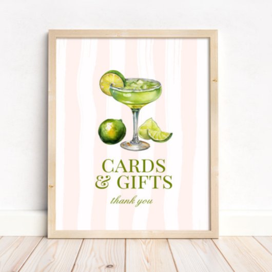 Margs & Matrimony Margarita Bridal Shower Sign ポスター