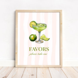 Margs & Matrimony Margarita Bridal Shower Sign ポスター