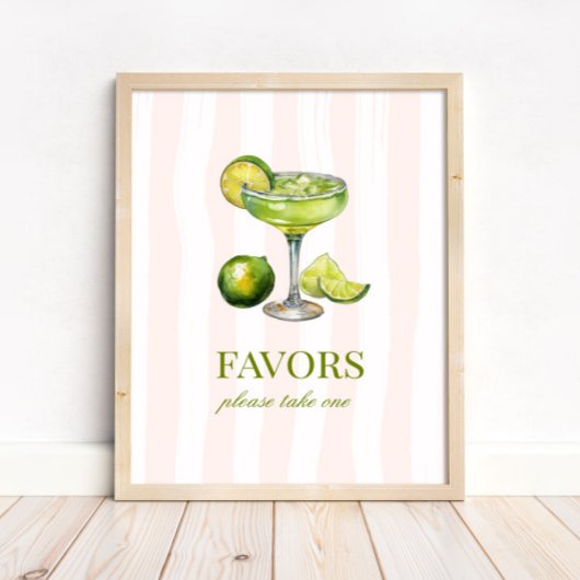 Margs & Matrimony Margarita Bridal Shower Sign ポスター