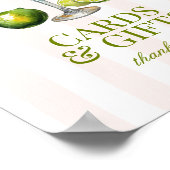 Margs & Matrimony Margarita Bridal Shower Sign ポスター (角)