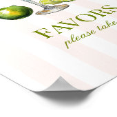 Margs & Matrimony Margarita Bridal Shower Sign ポスター (角)