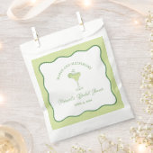 "Margs & Matrimony" Modern Chic Bridal Shower フェイバーバッグ (クリップ留めされた状態)