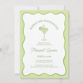 "Margs & Matrimony" Tequila Lime Bridal Shower 招待状 (正面)
