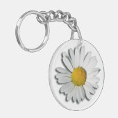 Marguerite Blossom +あなたのテキストとアイディア キーホルダー (正面左)