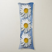 Marguerite Blossom +あなたのテキストとアイディア ボディピロー (正面縦)